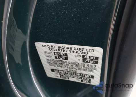 2007 Jaguar Xj Xj8 L из США, поврежденный, VIN SAJWA79B27SH17667